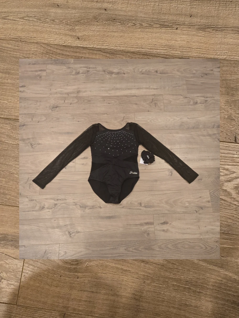 NWT Justice Long Sleeve Rhinestone Leotard Set Multisize Avail XS 5/6 & LG 12/14